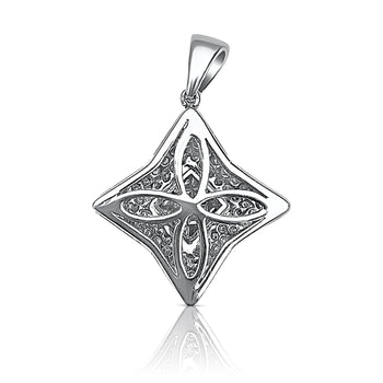 Collier étoile en or blanc 18k avec diamant taille princesse – Assay Jewelers
