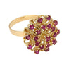 Natural Vintage Circa 1970's 2.50 CTTW Ruby Ring in "Rope" Motif 14K Yellow Gold