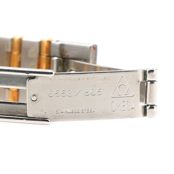 Omega Constellation Diamond Bezel MOP Dial 18K Two Tone Gold Ladies Quartz Watch