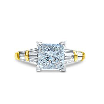 Princess Cut Natural Diamond Engagement Ring in 14k Gold – Assay Jewelers