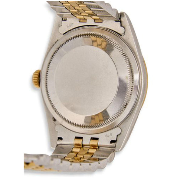 Rolex Datejust 16233 Champagne Dial Fluted Bezel On Jubilee Watch Full Set