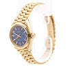 Rolex Lady DateJust 6917 Blue Dial 18K Gold President Bracelet Watch
