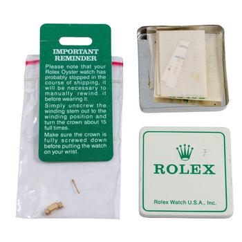 Montre Rolex Datejust 6917 26 mm en or 18K, bracelet President, lunette diamantée, cadran noir – Assay Jewelers