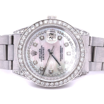 Rolex MOP DateJust Ref. 116200 With Diamond Bezel and Dial Watch – Assay Jewelers