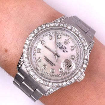 Rolex MOP DateJust Ref. 116200 With Diamond Bezel and Dial Watch – Assay Jewelers