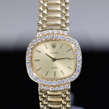 Rolex Orchid 2673 18K Gold 22mm Diamond Bezel 1989 Watch – Assay Jewelers