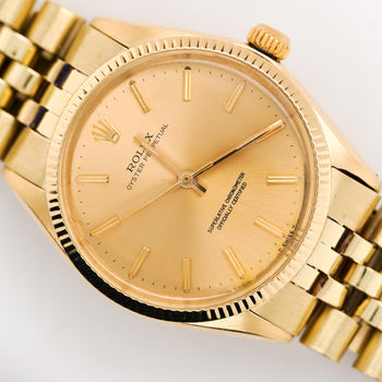 Rolex Oyster 1005 Champagne Dial Gold Vintage Watch – Assay Jewelers