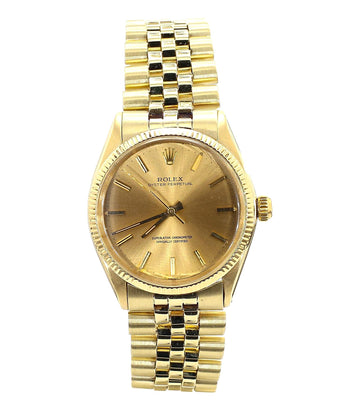 Rolex Oyster 1005 Champagne Dial Gold Vintage Watch – Assay Jewelers