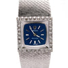 Rolex Precision 2157 Ladies 18k White Gold Diamond Bezel Blue Dial Watch 1972