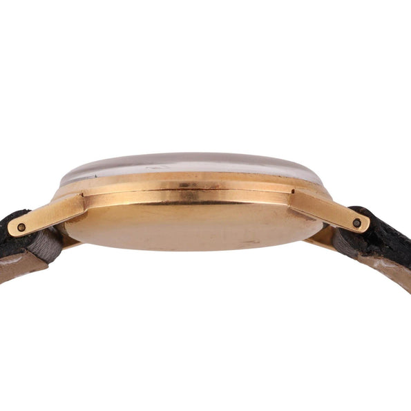Rolex Speckled Gold Dial 33MM 18K Gold Precision Leather Watch