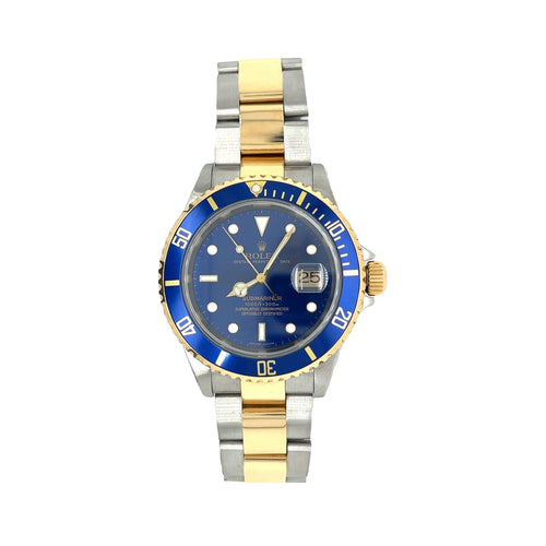 Rolex Submariner Date Blue Dial 40MM Ref. 16613 in 2-Tone Oyster Bracelet | Pre-Owned