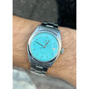 Rolex Turquoise Blue Oyster Perpetual Date Precision 36mm Vintage 1963 Watch In Stainless Steel With Oyster Bracelet