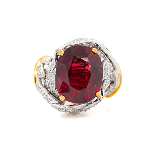 Schlumberger For Tiffany & Co. No Heat 6 Carat Ruby and Diamond Ring