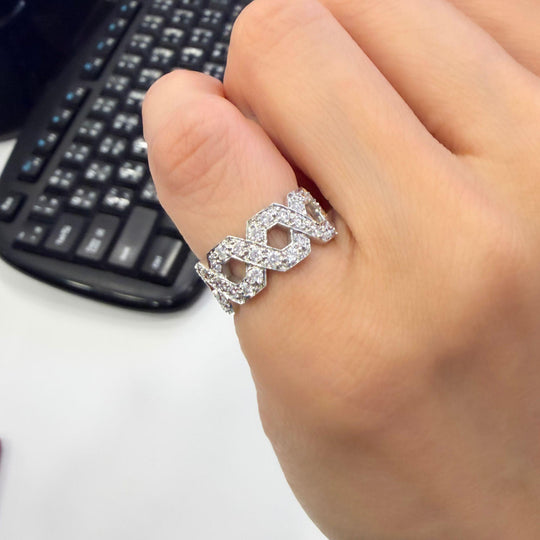 Tiffany & Co Hexagon 1.2 Carat Diamond Platinum Eternity Band Ring