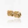 Tiffany & Co. 18K Gold Ribbed Huggie Latch Back Vintage Earrings