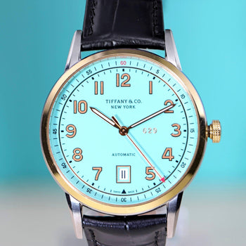 Tiffany & Co. CT60 Tiffany Blue Dial Two-Tone 40mm Full Set Watch – Assay Jewelers
