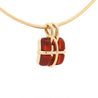 Tiffany & Co. Carnelian Pendant in 18K Gold Snake Chain Necklace