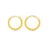Tiny 9mm Rope Huggie Hoop 14k Gold Earrings