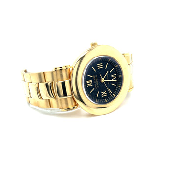 Montre automatique Van Cleef & Arpels en or 18K, cadran noir de 37 mm, bracelet en or – Assay Jewelers