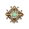 Victorian-Era Brooch With 3.12 Carat No Oil Colombian Emerald & Old Cut Diamonds