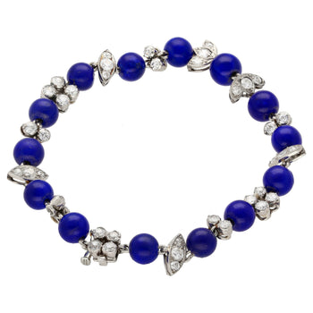 Vintage Art Deco Era Lapis & Diamond Platinum Bracelet – Assay Jewelers