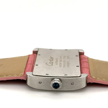Montre-bracelet Cartier Divan Anciens 2612 pour femme avec bracelet en cuir rose – Assay Jewelers