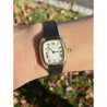 Vintage Cartier Gondole Watch 23mm with Factory Diamond Bezel and Leather strap