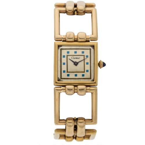 Vintage Cartier Square Link Watch in 14k gold - 21mm - Laides