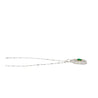 Vintage Carved Platinum 3.16 Carat Vivid Green Minor Oil Emerald Pendant with 4 CTTW in Diamonds