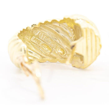 Vintage David Yurman 14K Yellow Gold "Cable Rope" Motif Clip On Earrings – Assay Jewelers