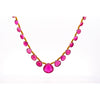 Vintage GIA Certified 120 Carat Pear-Shape Pink Rubellite Tourmaline Necklace in 22k Yellow Gold