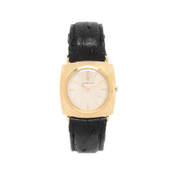 Vintage Omega D6660 27mm 18K Gold Cushion Manual Watch Watch