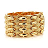 Vintage Retro 18K Yellow Gold Wide Multi-Link Bracelet