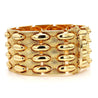 Vintage Retro 18K Yellow Gold Wide Multi-Link Bracelet