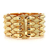 Vintage Retro 18K Yellow Gold Wide Multi-Link Bracelet