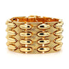 Vintage Retro 18K Yellow Gold Wide Multi-Link Bracelet