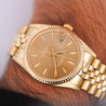 Vintage Rolex OP Date 34mm 14k Gold Champagne Dial Watch