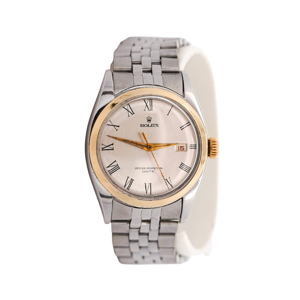 Vintage Rolex Oyster Perpetual Date Two-Tone Steel & Gold Jubilee Bracelet Watch