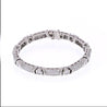 Vintage Suna Signed 7 carat Natural Diamond and Platinum Bracelet, 7 inches, 6mm