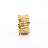 Vintage Tiffany & Co. Ribbed 18K Gold Ring & Earring Jewelry Set