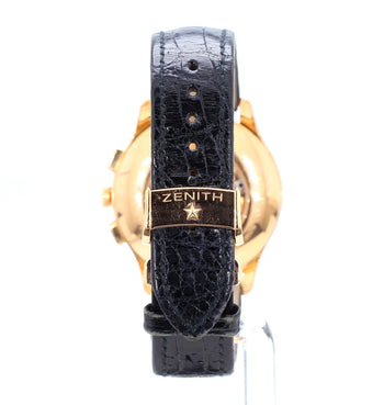 Zenith El Primero Grande Class Chronograph Automatic 18K Rose Gold Black Watch – Assay Jewelers