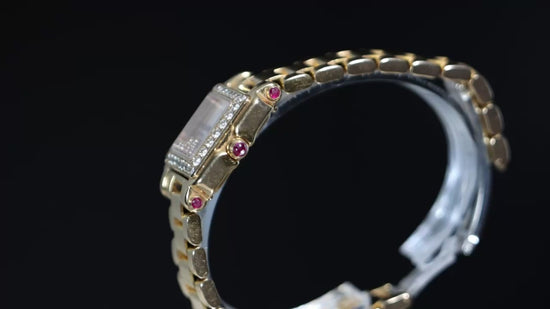 Chopard Happy Sport 27/6851-21/11 Diamond and Ruby 18K Rose Gold Full Set Watch