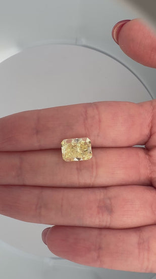 GIA Certified 4.12 Carat Fancy Yellow VS1 Radiant Cut Diamond Loose Stone
