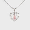 GIA Certified Natural Pink Saltwater Conch Pearl Vintage Necklace