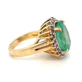 Vintage 6.88克拉哥倫比亞祖母綠14k黃金 Ring – Assay Jewelers